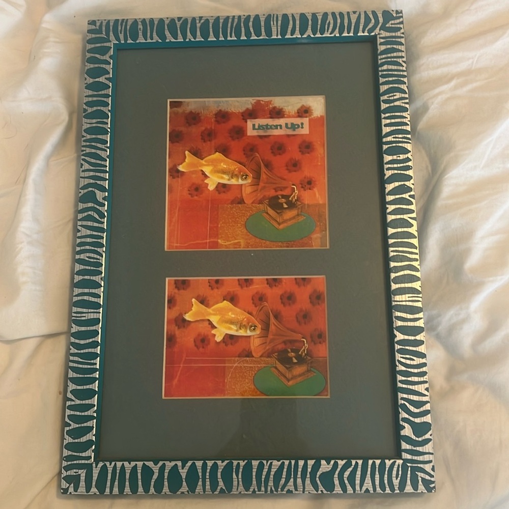 Framed mixed media art